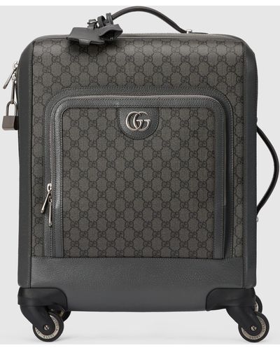 Gucci 〔オフィディア〕GG スモール キャビントロリーバッグ, グレー, GGキャンバス