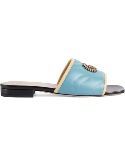 Gucci Online Exclusive Sandal With Double G - Blue