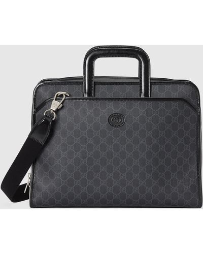 Gucci Briefcase With Interlocking G - Black