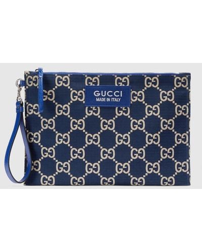 Gucci GG Ripstop Pouch - Blue