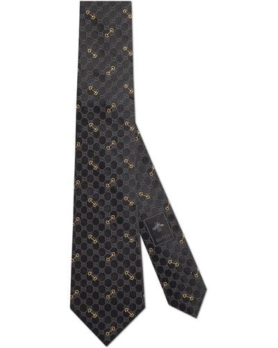 Gucci GG Silk Jacquard Tie - Grey