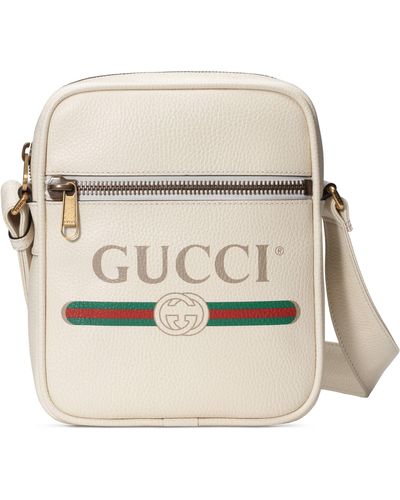 Gucci Print Messenger Bag - White