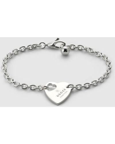 Gucci Trademark Chain Bracelet With Charm - Metallic