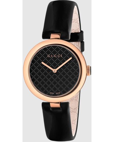 Gucci 【公式】 (グッチ)〔ディアマンティッシマ〕スモールウォッチ(27mm)ブラックレザーundefined
