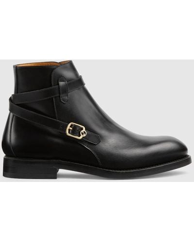 Gucci Ankle Boot With Buckle - Black
