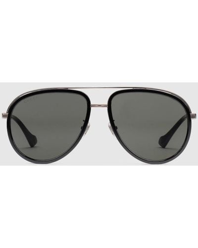 Gucci Aviator Frame Sunglasses - Black