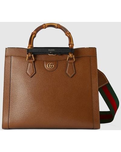 Gucci Diana Medium Tote Bag - Brown