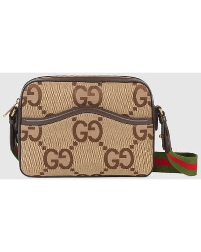 Gucci Jumbo GG Messenger Bag - Brown