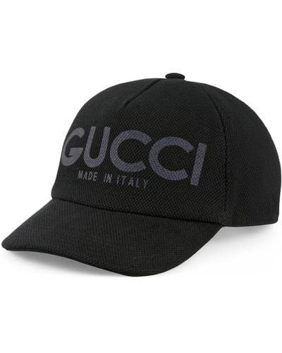 Gucci Baseball Hat With Print - Black