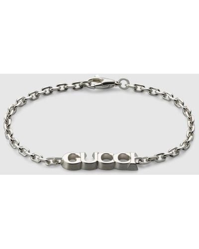 Gucci Chain Bracelet With Script - Metallic