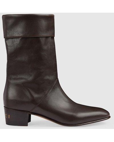 Gucci Heeled Boot - Brown