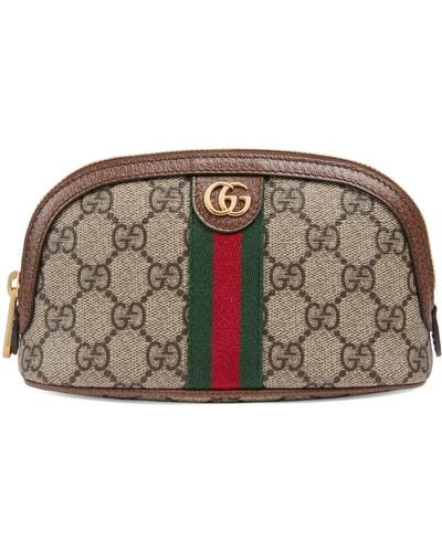 Gucci Ophidia GG Medium Cosmetic Case - Brown