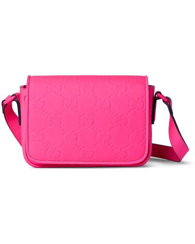 Gucci GG Rubber-effect Super Mini Bag - Pink
