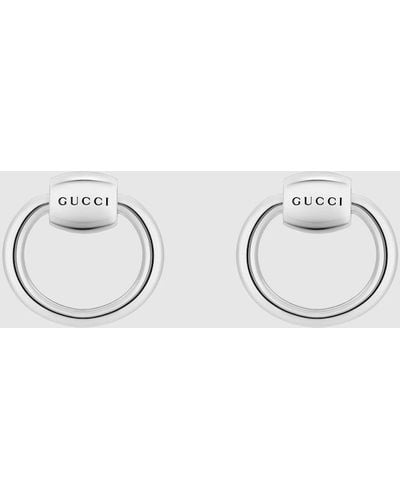 Gucci Horsebit Large Hoop Earrings - Metallic