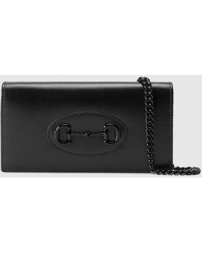 Gucci Horsebit 1955 Wallet With Chain - Black