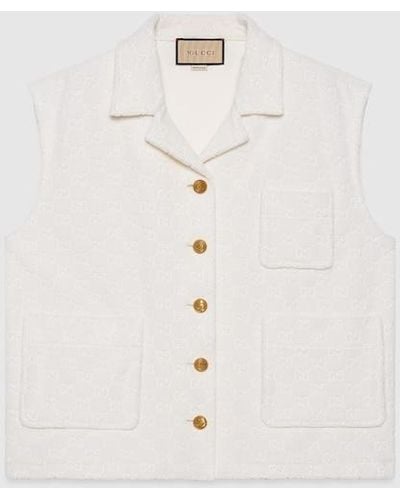 Gucci GG Cotton Jersey Gilet - White