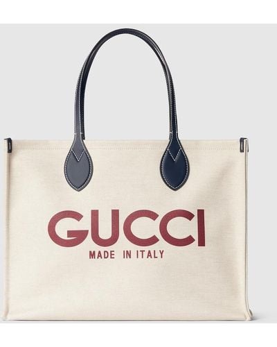 Gucci Medium Tote Bag With Print - Pink