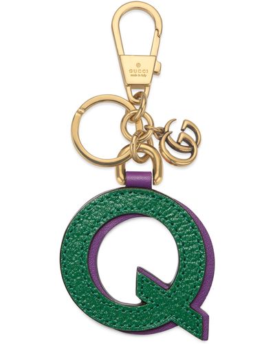 Gucci Letter Q Keychain - Green