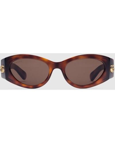 Gucci Cat-eye Frame Sunglasses - Brown