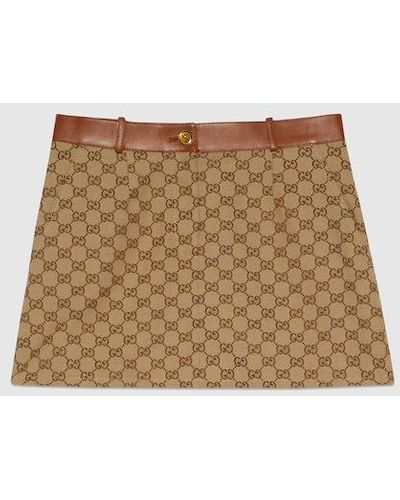 Gucci GG Canvas Skirt - Natural