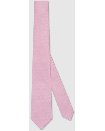 Gucci Allover Silk Tie - Pink
