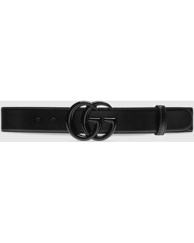 Gucci GG Marmont Wide Belt - Black