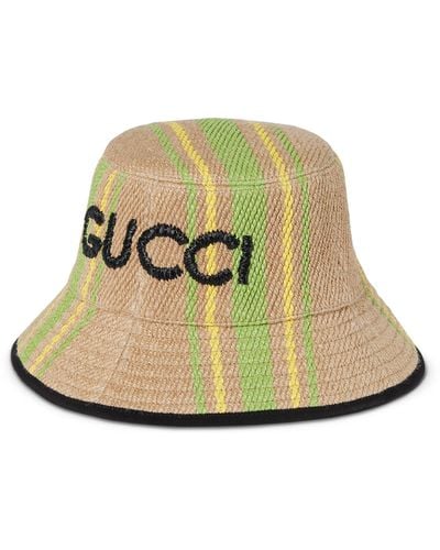 Gucci Juta Bucket Hat - Natural