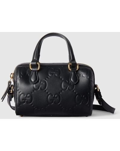 Gucci GG Super Mini Top Handle Bag - Black