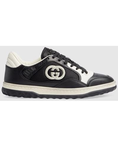 Gucci Mac80 Leather Low-top Sneakers - Black
