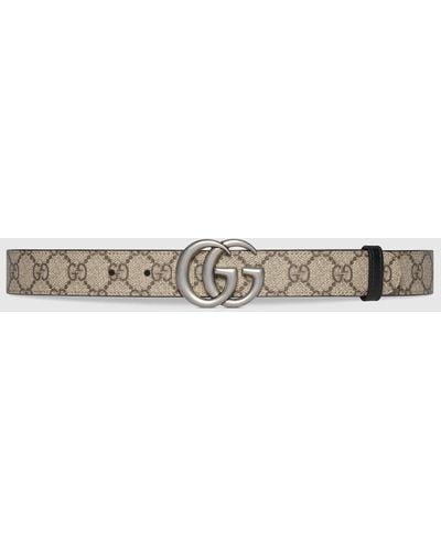 Gucci GG Marmont Reversible Thin Belt - Black