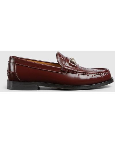 Gucci GG Loafer With Horsebit - Red
