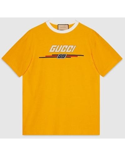 Gucci T-shirt With Print - Yellow