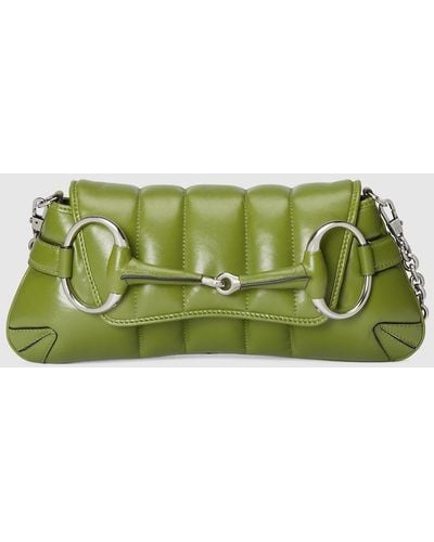 Gucci Horsebit Chain Small Shoulder Bag - Green