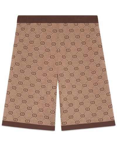Gucci GG Jacquard Knit Shorts - Brown