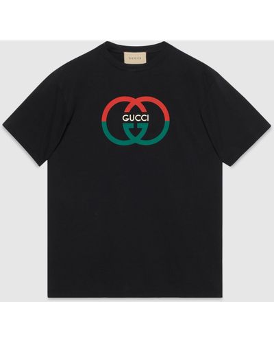 Gucci インターロッキングg Tシャツ - ブラック