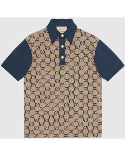 GUCCI GG Crystal Logo Men's Stretch Cotton Polo Authentic LIMITED