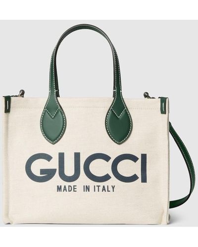 Gucci Small Tote Bag With Print - White