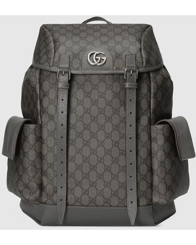 Gucci Ophidia GG Medium Backpack - Gray