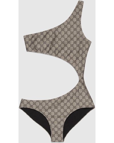 Gucci GG Stretch Jersey Swimsuit - Gray
