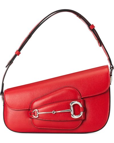 Gucci Horsebit 1955 Small Shoulder Bag - Red