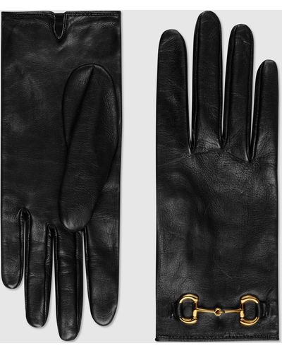 GUCCI Lace Fingerless Gloves 7.5 Black 1163243