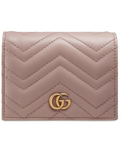 Gucci GG Marmont Card Case Wallet - Pink