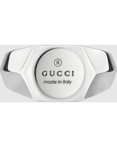 Gucci トレードマーク スリム リング - メタリック
