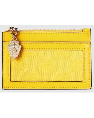 Gucci Luce Card Case Wallet - Yellow