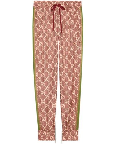 Gucci GG Supreme Print Silk Trousers - Multicolour