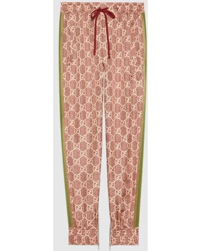 Gucci GG Supreme Print Silk Pants - Multicolor