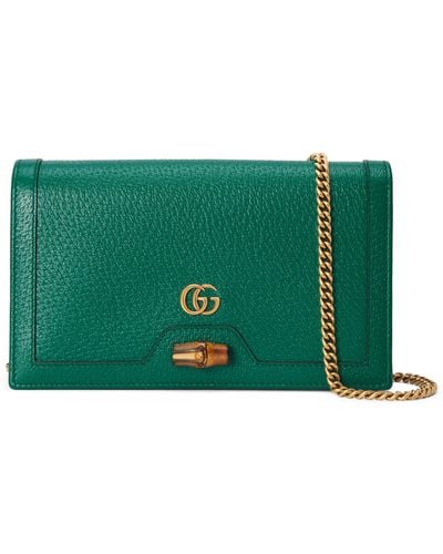 Gucci Diana Mini Bag With Bamboo - Green