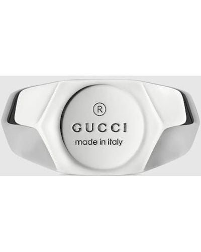 Gucci Trademark Wide Ring - Metallic
