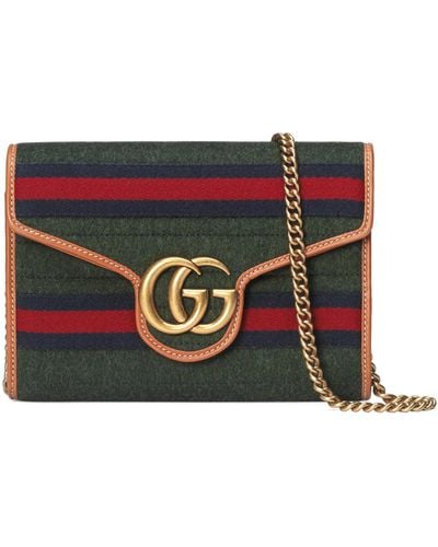 Gucci GG Marmont Mini Bag With Web - Green