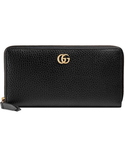 Gucci GG Marmont Leather Zip-around Wallet - Black